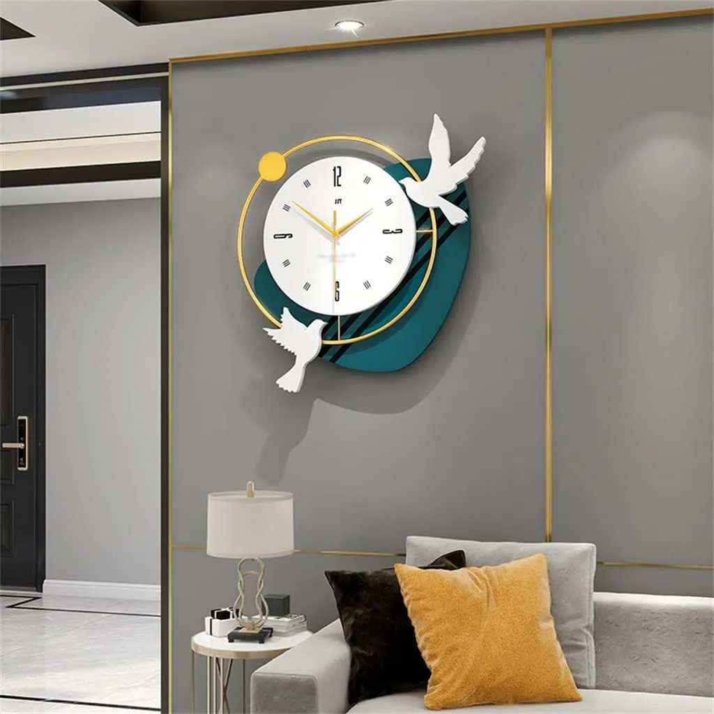 NEW ERA DESIGNS Modern Handmade Metal Wall Clock for Home Décor, Perfect for Bed Room/Living Room/Hotel/Restaurant (Multi) (Size: 24 x 24 Inch)