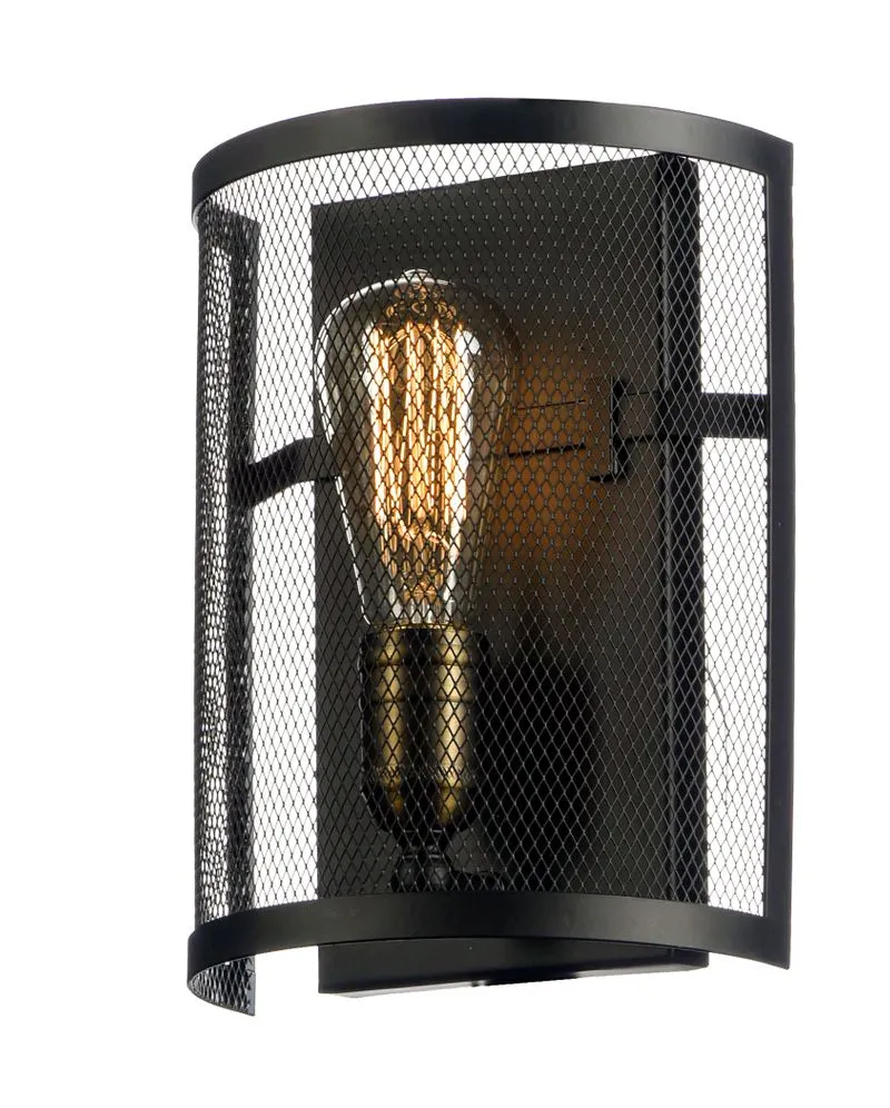 Palladium 10.25" Single Light Wall Sconce in Black and Natural Aged Brass