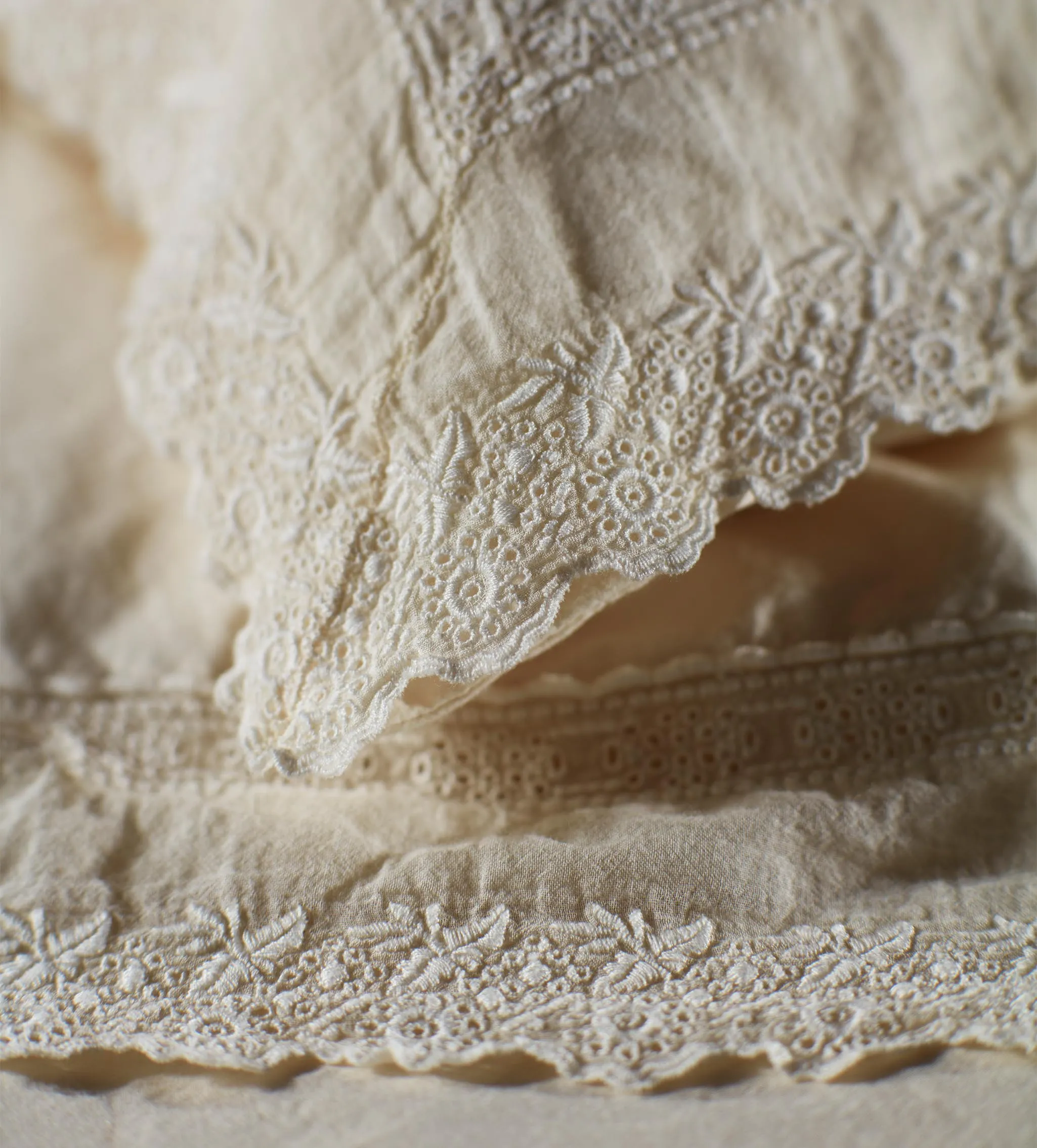 Pia Embroidered 100% Cotton Duvet Cover