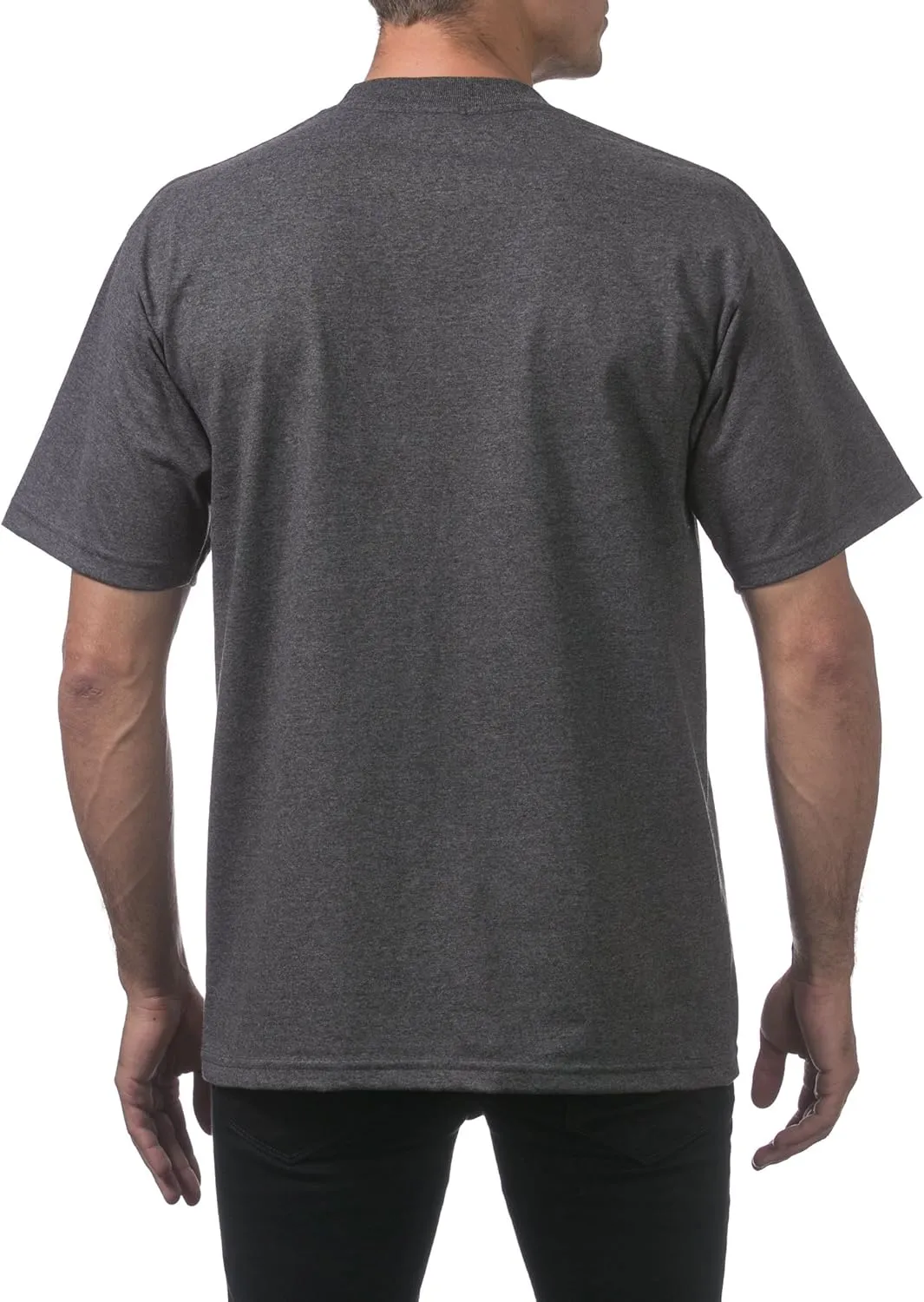 Pro Club Men's 6-Pack Heavyweight Cotton Short Sleeve Crew Neck T-Shirt