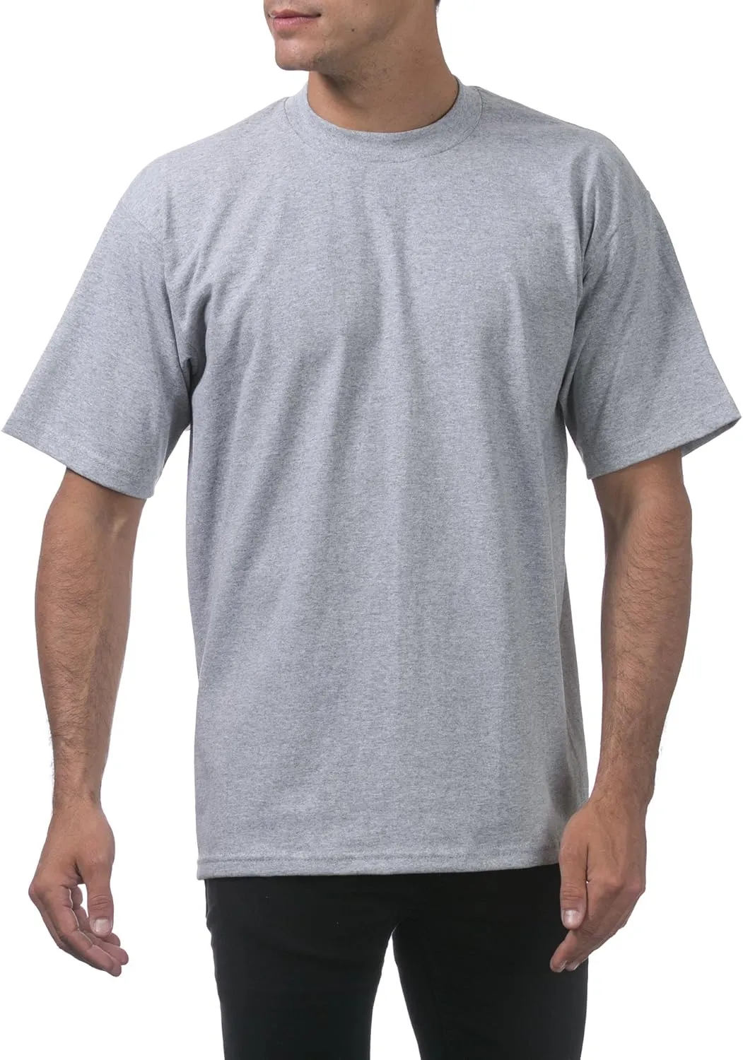 Pro Club Men's 6-Pack Heavyweight Cotton Short Sleeve Crew Neck T-Shirt