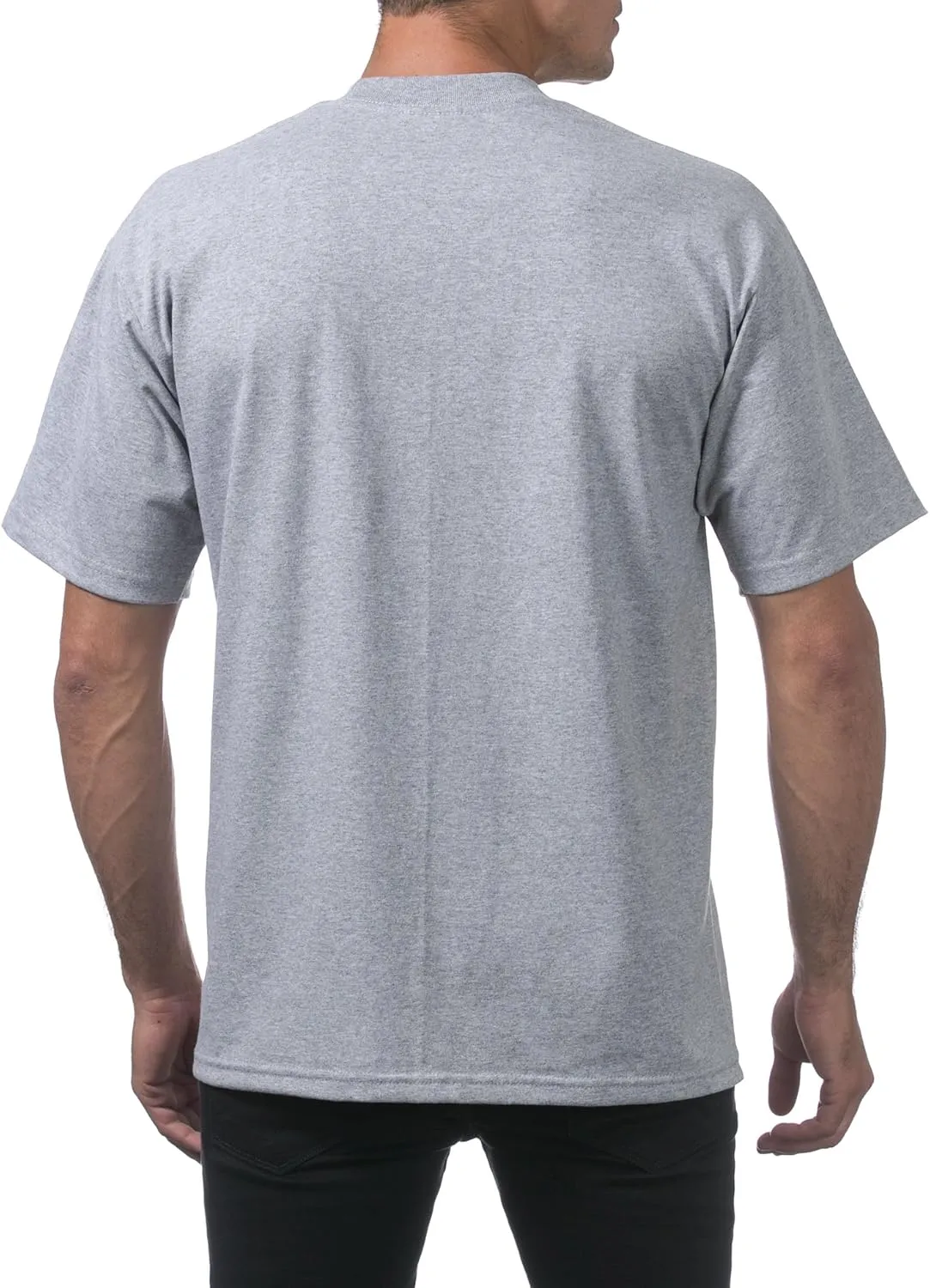 Pro Club Men's 6-Pack Heavyweight Cotton Short Sleeve Crew Neck T-Shirt