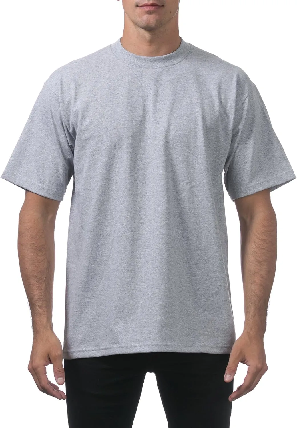 Pro Club Men's 6-Pack Heavyweight Cotton Short Sleeve Crew Neck T-Shirt