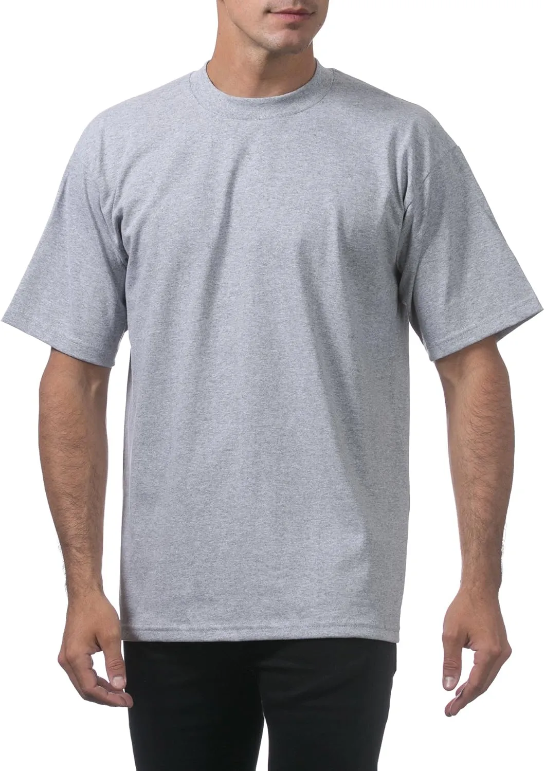 Pro Club Men's 6-Pack Heavyweight Cotton Short Sleeve Crew Neck T-Shirt