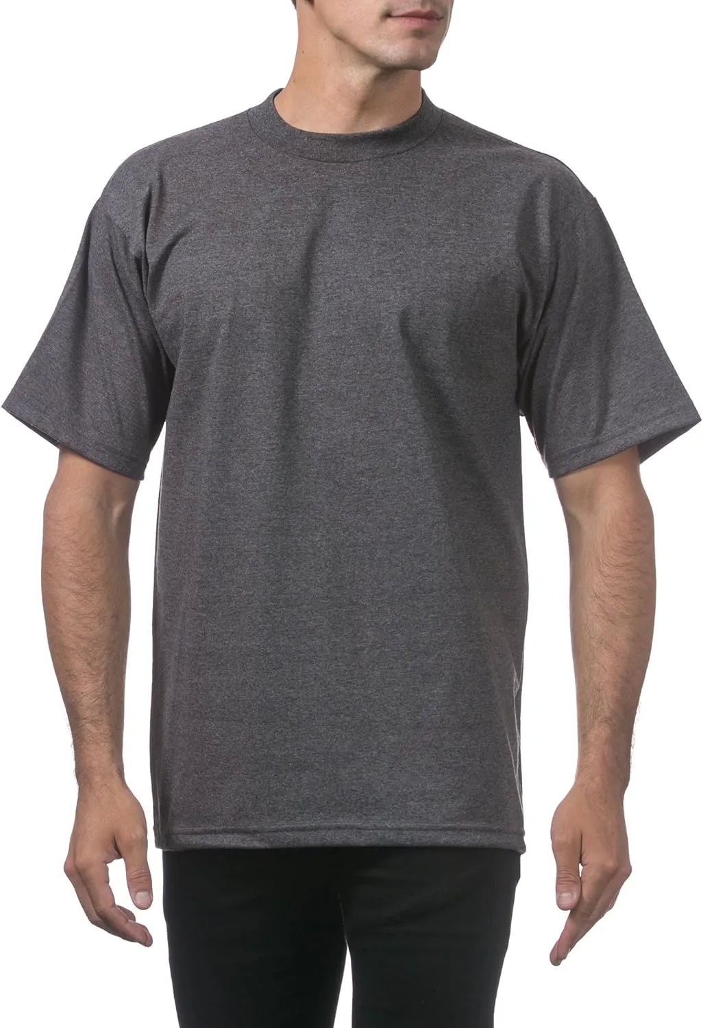 Pro Club Men's 6-Pack Heavyweight Cotton Short Sleeve Crew Neck T-Shirt