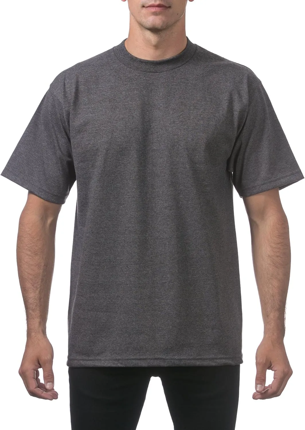 Pro Club Men's 6-Pack Heavyweight Cotton Short Sleeve Crew Neck T-Shirt