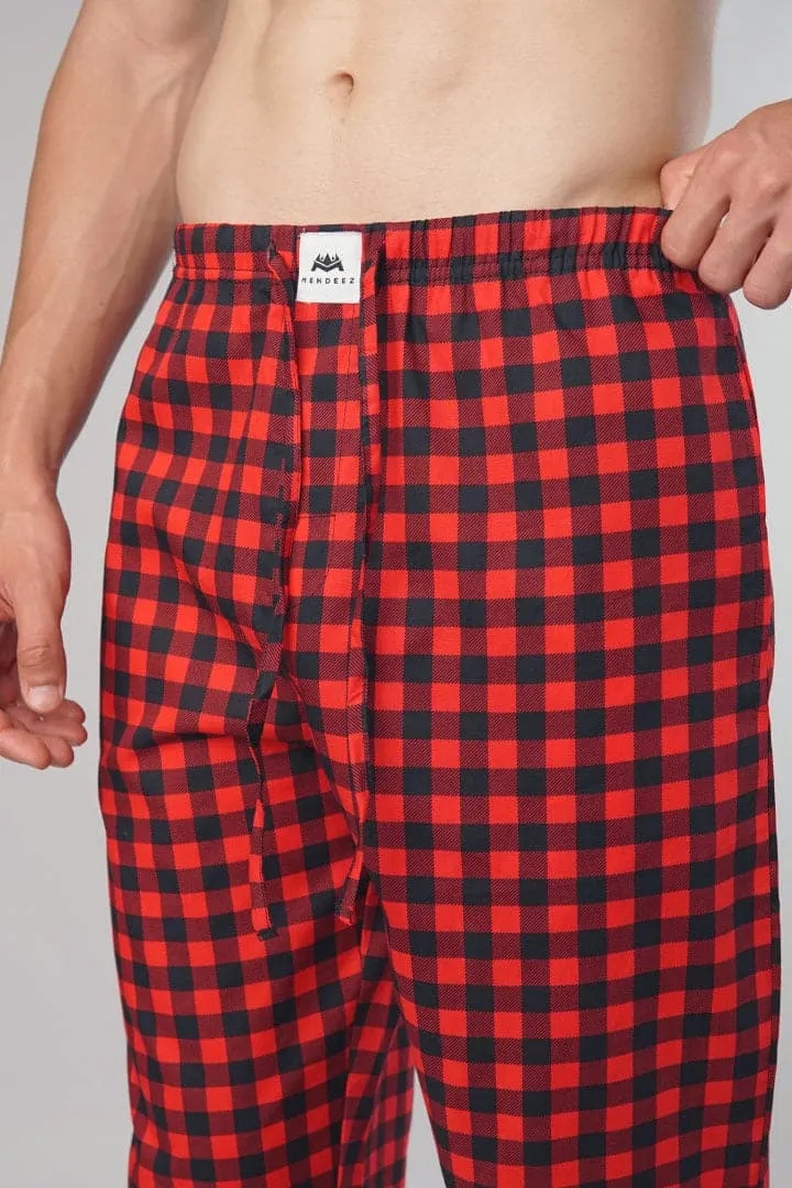 Red Plaid Woven Pajama