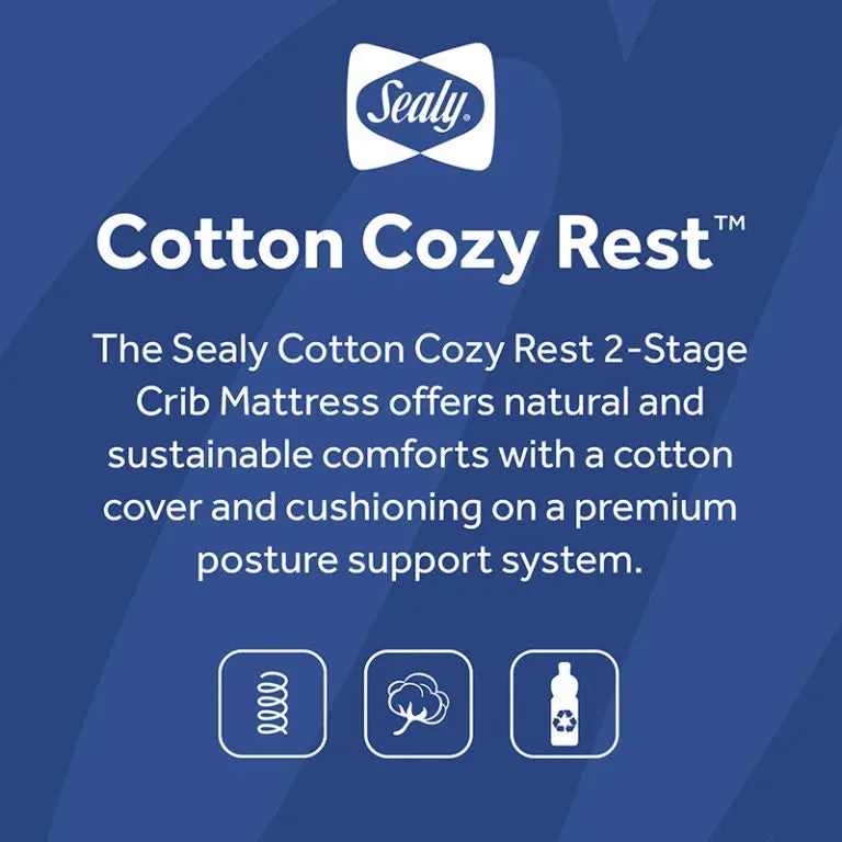 Sealy® Cotton Cozy Rest™ Crib Mattress and Toddler Mattress