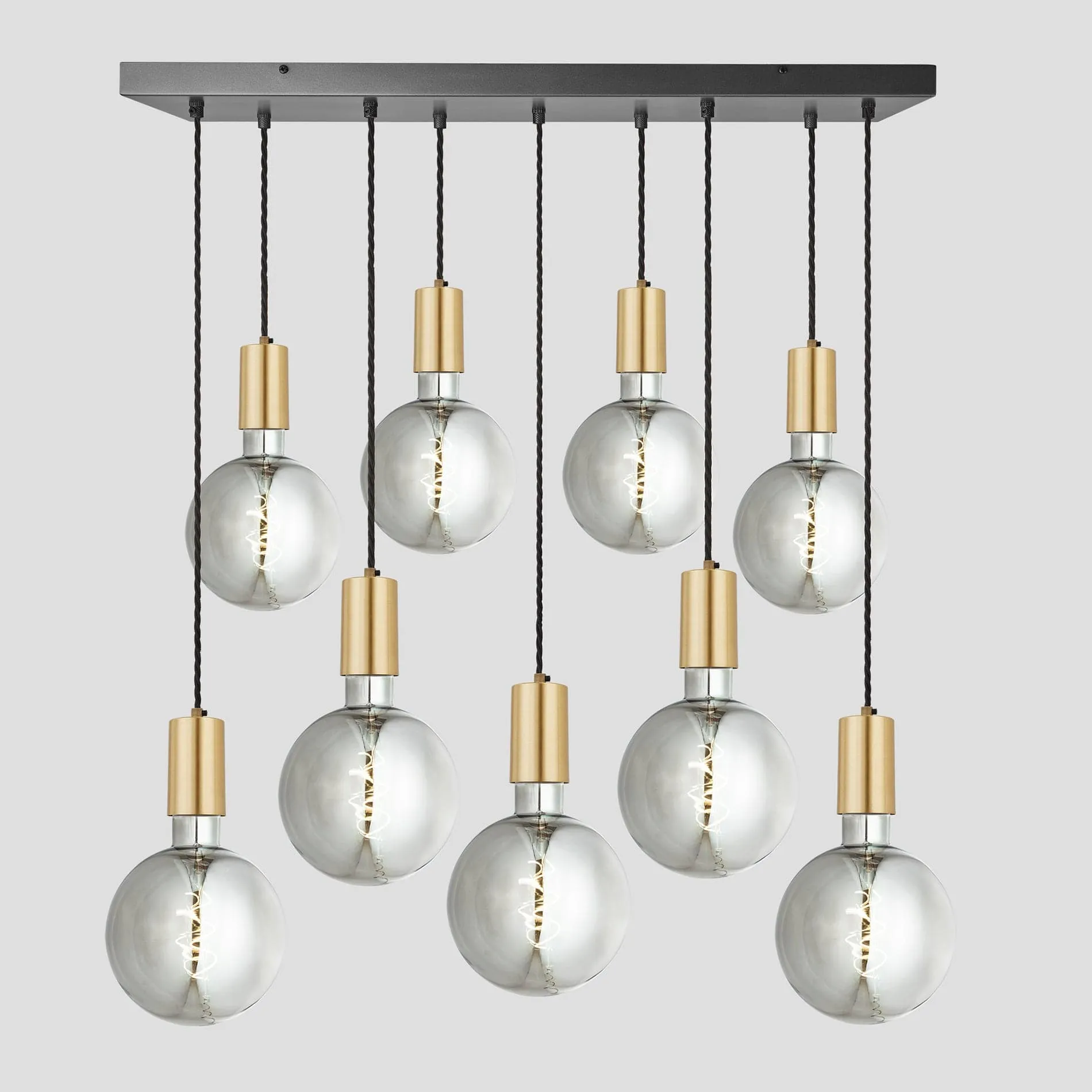 Sleek Large Edison Cluster Lights - 9 Wire – Brass