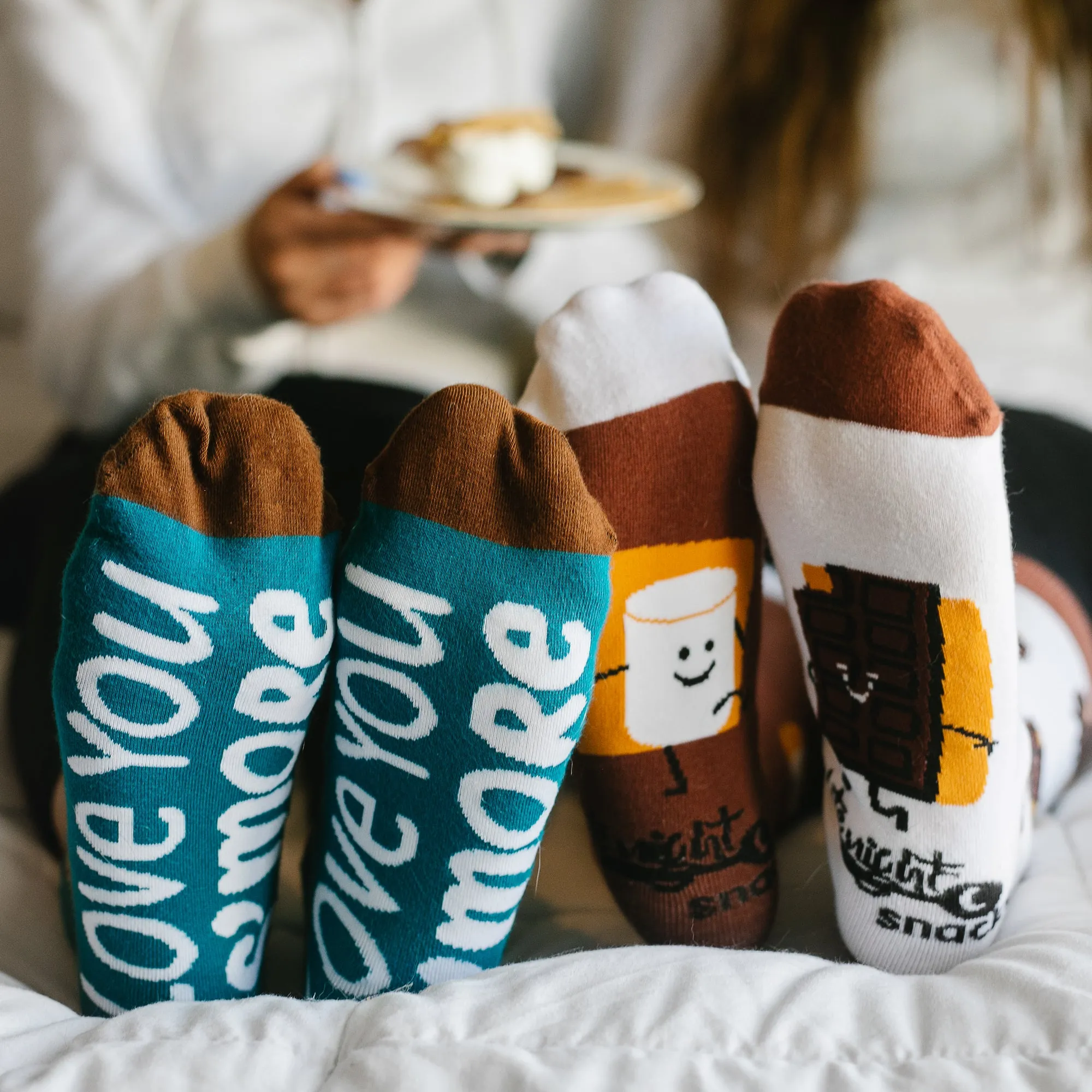 S'mores Cotton Blend Ankle Socks