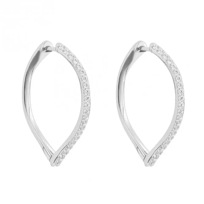 Sterling Silver Platinum Earrings E6358C