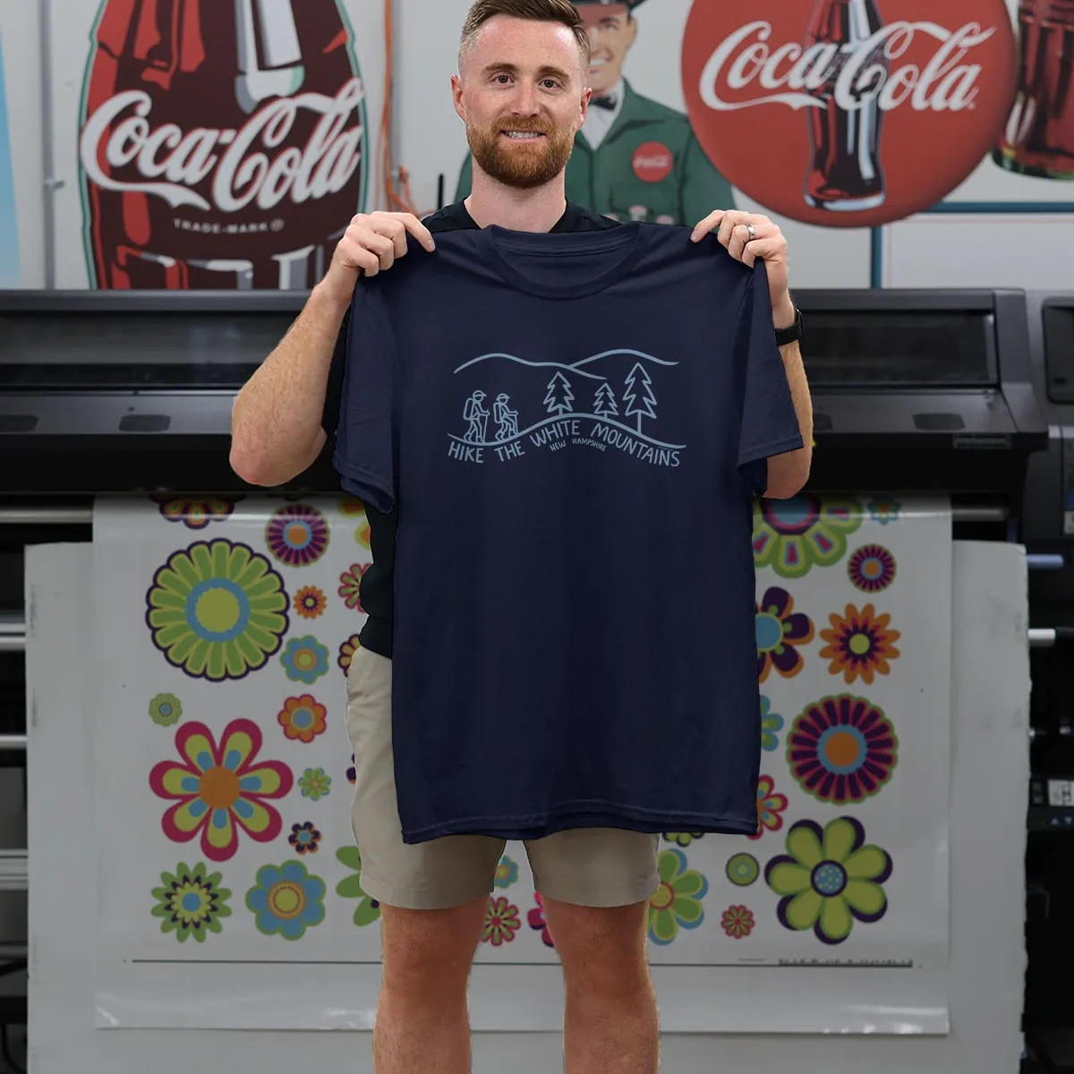 T-Shirt ; Hike The White Mountains New Hampshire, Adult Unisex S-2X, NH Tshirt