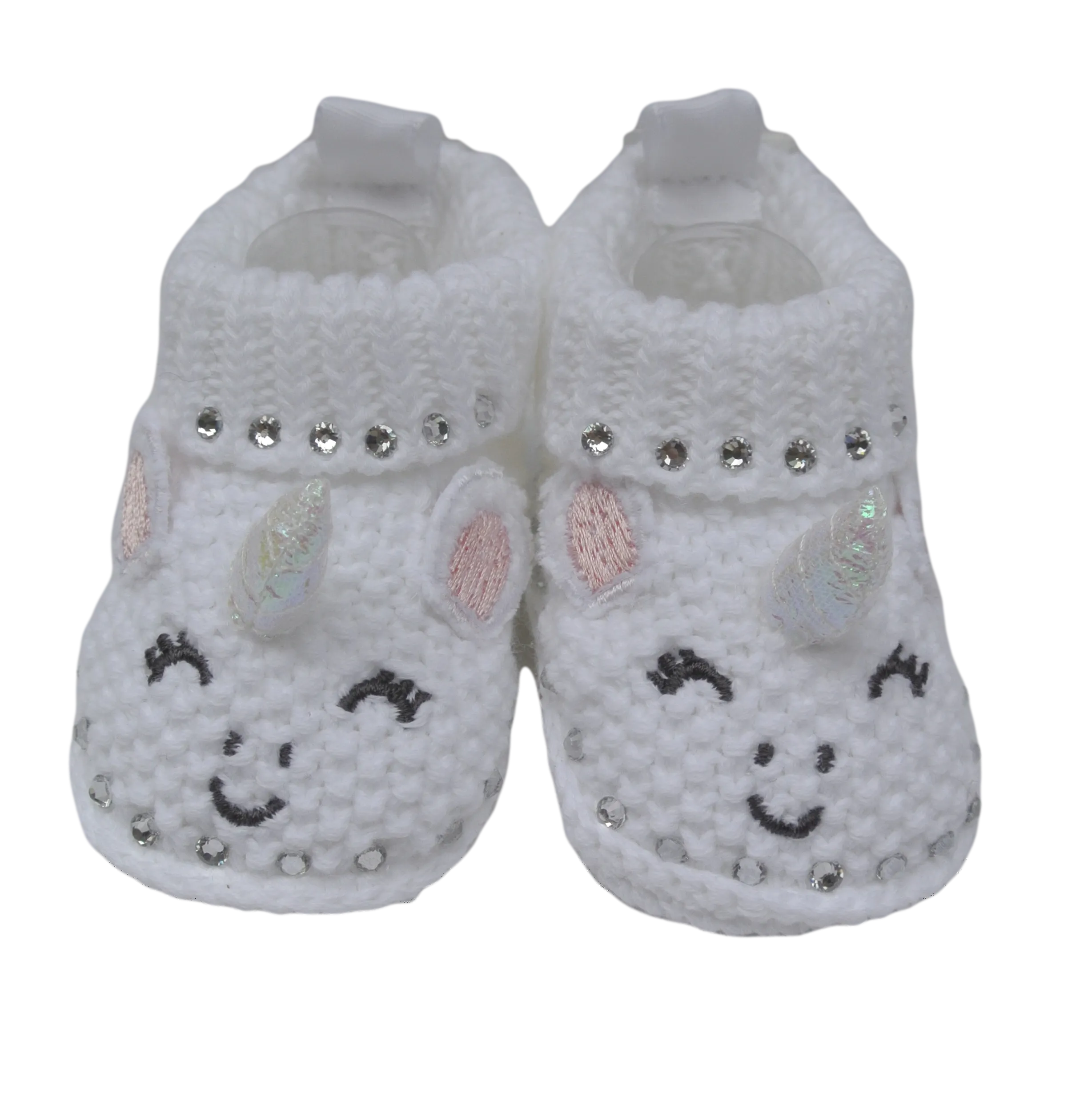 Unicorn Sparkle Baby Booties for Newborn Girl