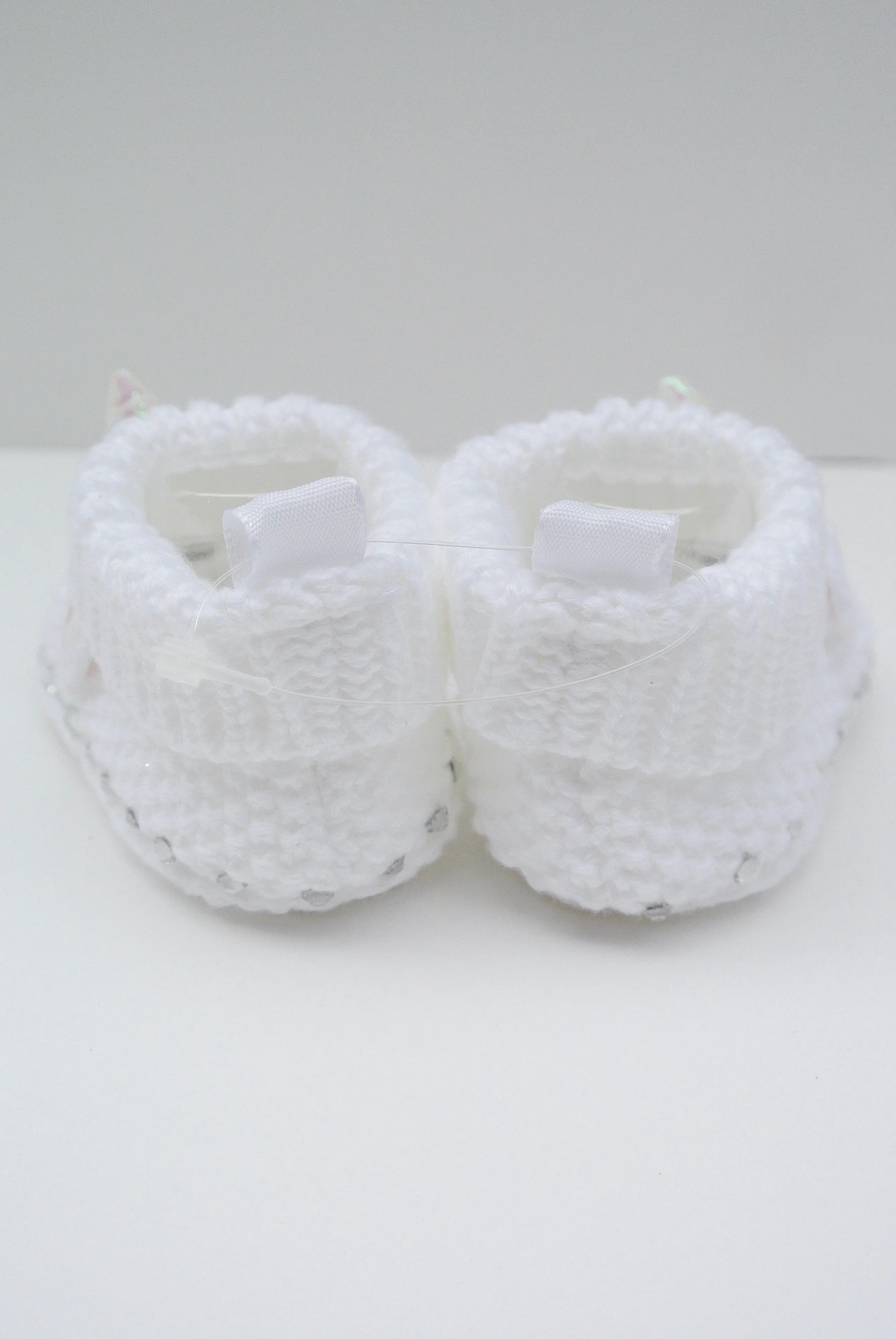 Unicorn Sparkle Baby Booties for Newborn Girl