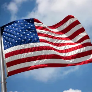 VIPPER American Flag 3x5 FT Outdoor - USA Heavy duty Nylon US Flags with Embroidered Stars, Sewn Stripes and Brass Grommets