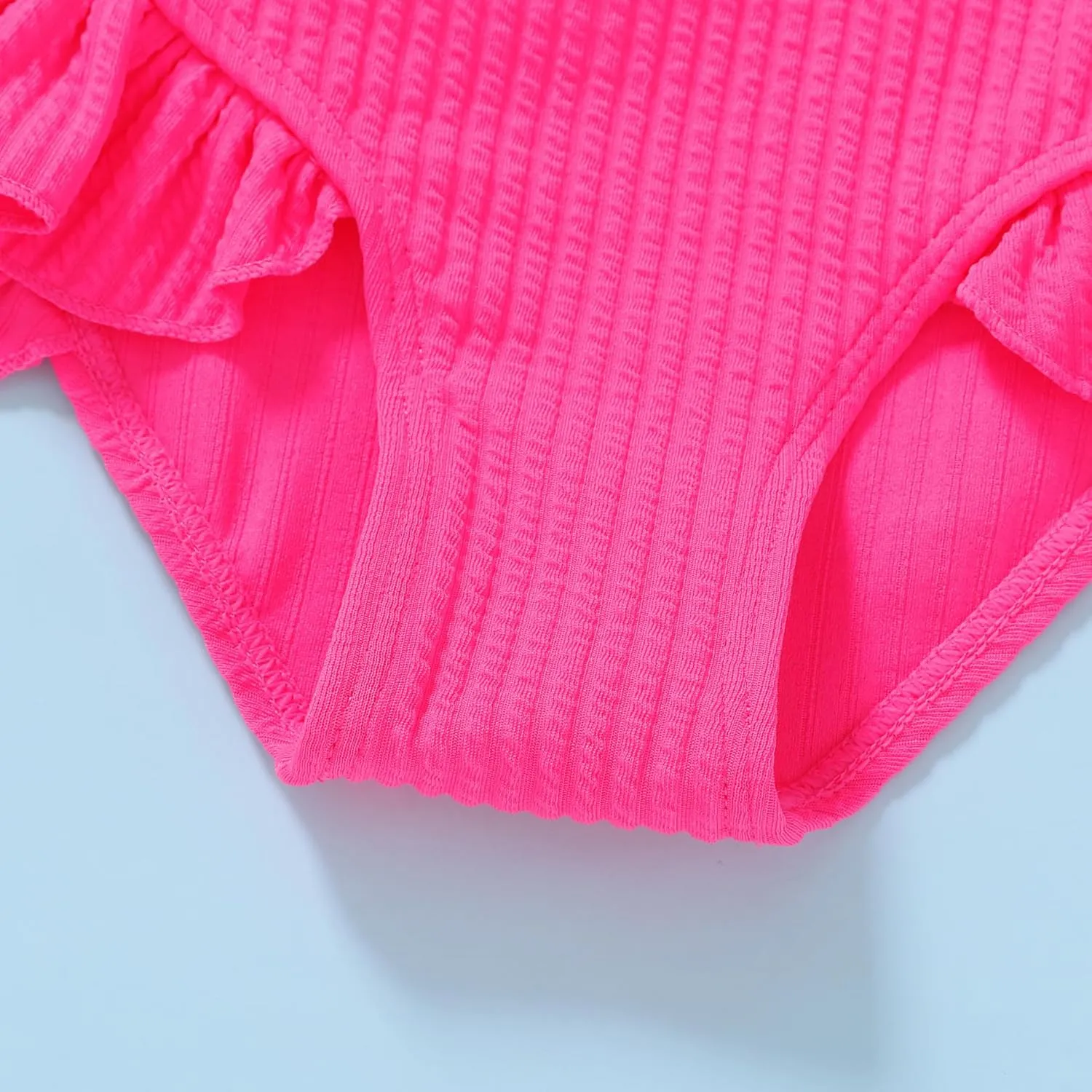 YOUNGER TREE Toddler Girls Two Pieces Swimsuit Color Block Stripe Swimwear Summer Beach Bathing Suit 18M-5T